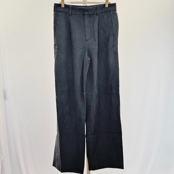 Madewell Black Slouchy Straight Pants in Drapey Twill - Picture 2 of 5